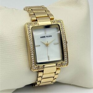 Anne Klein Gold and Crystal Women's Watch